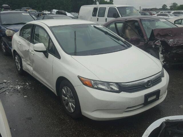 2HGFB2F59CH587268 - 2012 HONDA CIVIC LX WHITE photo 1