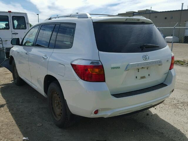 JTEES42A882099854 - 2008 TOYOTA HIGHLANDER WHITE photo 3