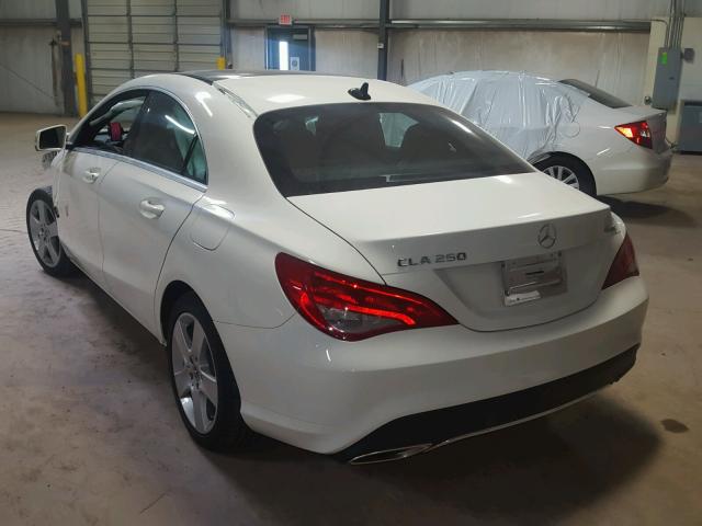 WDDSJ4GB6JN563682 - 2018 MERCEDES-BENZ CLA 250 4M WHITE photo 3