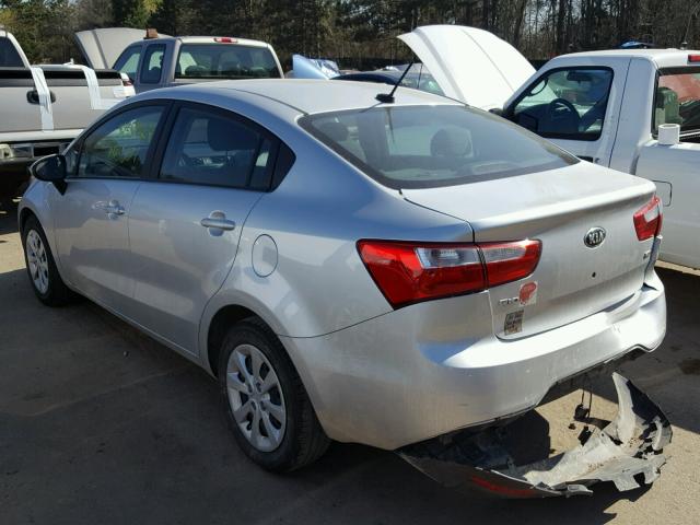 KNADM4A33F6496047 - 2015 KIA RIO LX SILVER photo 3