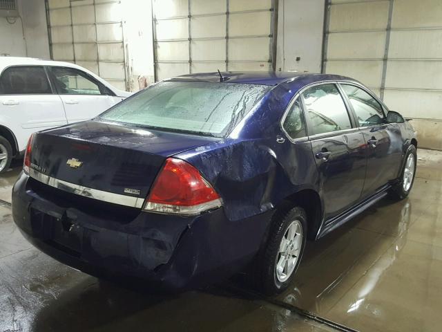 2G1WT57K591264816 - 2009 CHEVROLET IMPALA 1LT BLUE photo 4