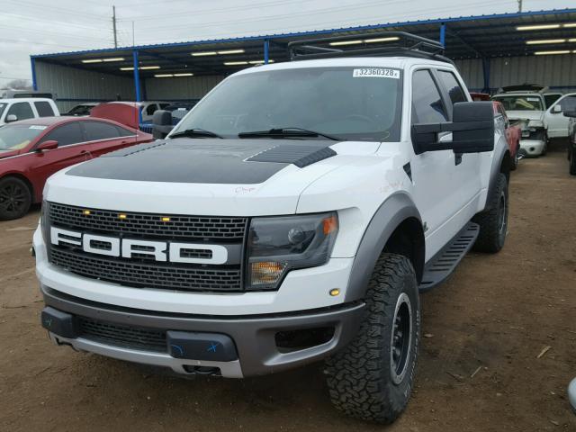 1FTFW1R67EFC42648 - 2014 FORD F150 SVT R WHITE photo 2