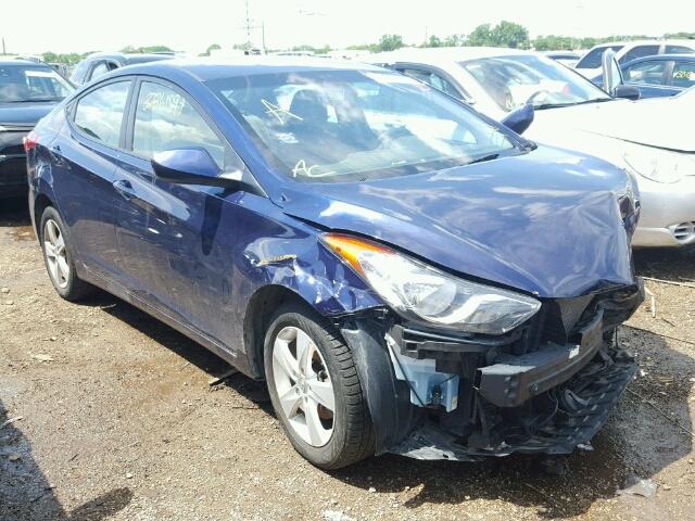 5NPDH4AE3DH256914 - 2013 HYUNDAI ELANTRA BLUE photo 1