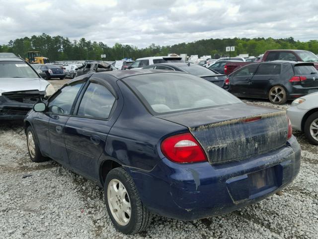 1B3ES56C64D537194 - 2004 DODGE NEON SXT BLUE photo 3