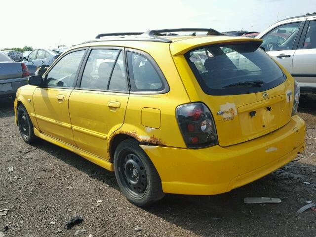 JM1BJ245331138444 - 2003 MAZDA PROTEGE YELLOW photo 3