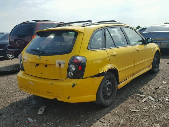 JM1BJ245331138444 - 2003 MAZDA PROTEGE YELLOW photo 4