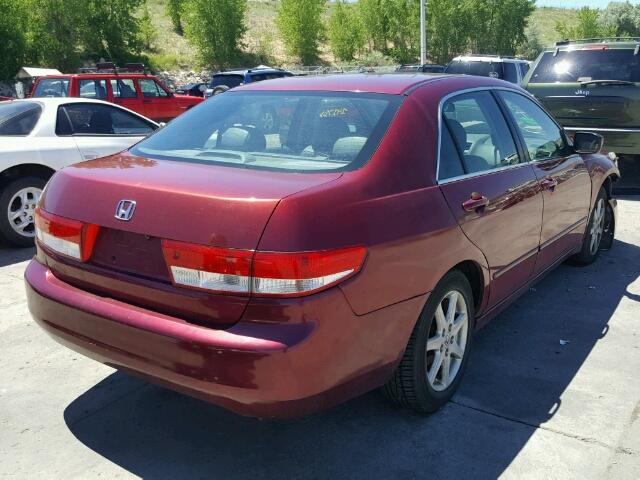 1HGCM66513A045178 - 2003 HONDA ACCORD EX RED photo 4