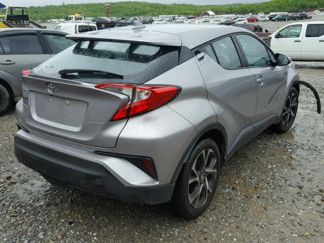 NMTKHMBX3JR005399 - 2018 TOYOTA C-HR XLE SILVER photo 4