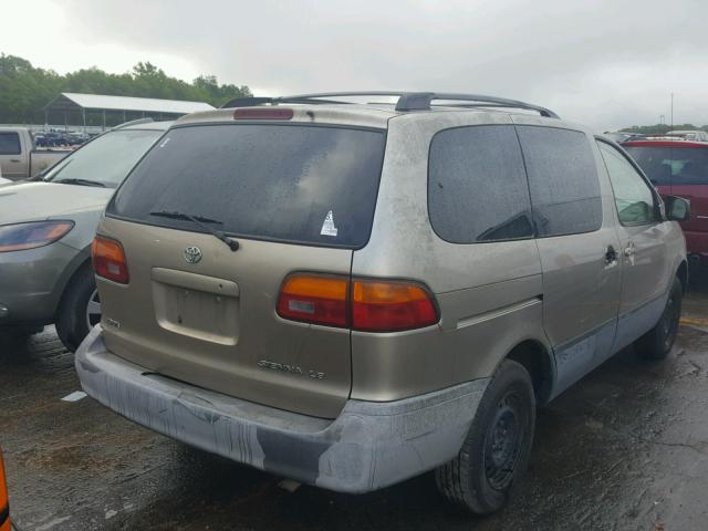 4T3ZF13C6YU303499 - 2000 TOYOTA SIENNA LE BROWN photo 4