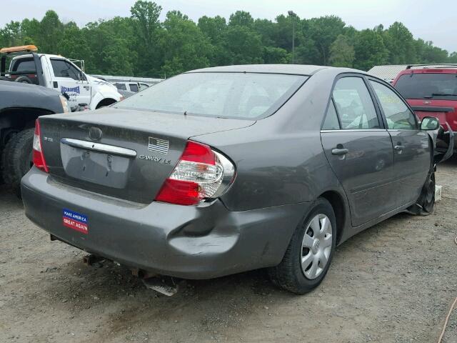 4T1BE32K52U598278 - 2002 TOYOTA CAMRY LE GRAY photo 4