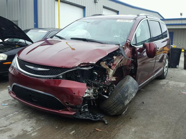 2C4RC1EG0HR668909 - 2017 CHRYSLER PACIFICA T BURGUNDY photo 2