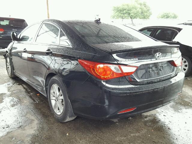 5NPEB4AC5CH378130 - 2012 HYUNDAI SONATA GLS BLACK photo 3