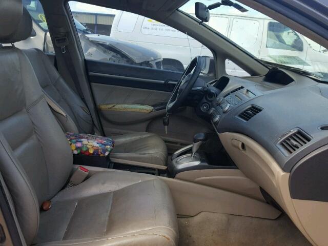 19XFA16939E015387 - 2009 HONDA CIVIC EXL Qəhvəyi foto 5