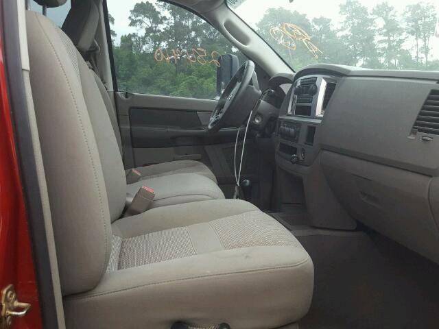 1D7KS28C97J551390 - 2007 DODGE RAM 2500 S BURGUNDY photo 5