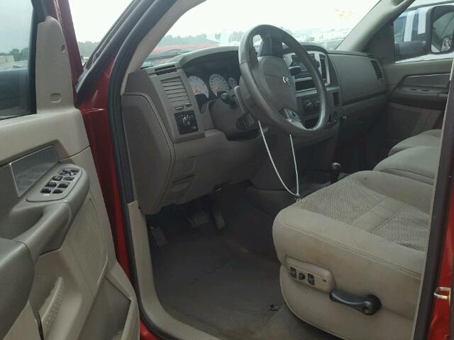 1D7KS28C97J551390 - 2007 DODGE RAM 2500 S BURGUNDY photo 9