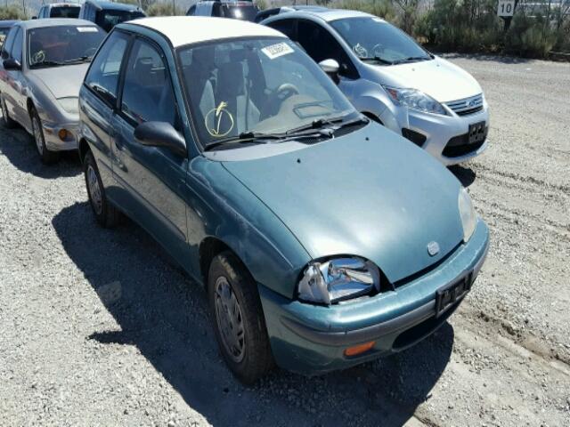 2C1MR229XV6729844 - 1997 GEO METRO GREEN photo 1