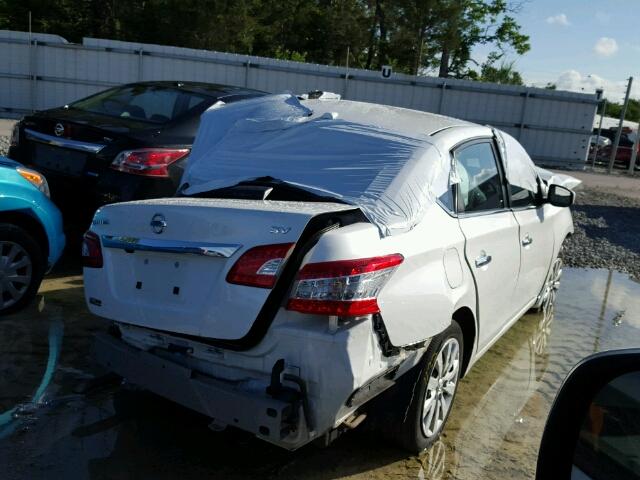 3N1AB7AP5FY230072 - 2015 NISSAN SENTRA S WHITE photo 4