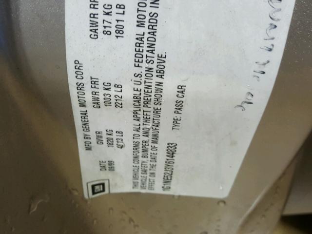 1G1NE52J3Y6144833 - 2000 CHEVROLET MALIBU LS 棕色 照片 10