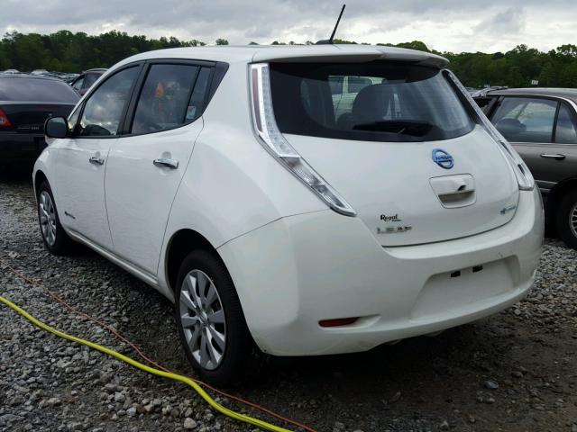 1N4AZ0CP1FC327443 - 2015 NISSAN LEAF S WHITE photo 3