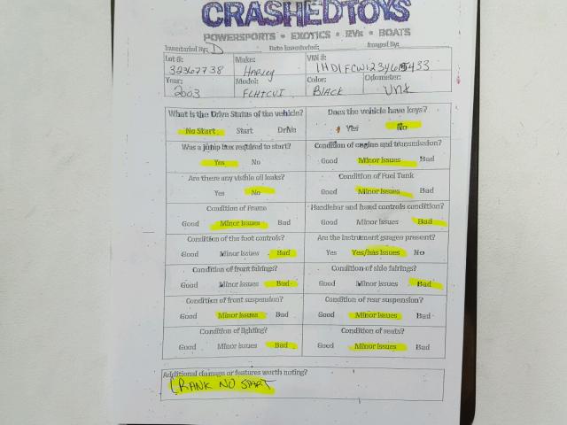 1HD1FCW123Y615433 - 2003 HARLEY-DAVIDSON FLHTCUI Қара фото 20