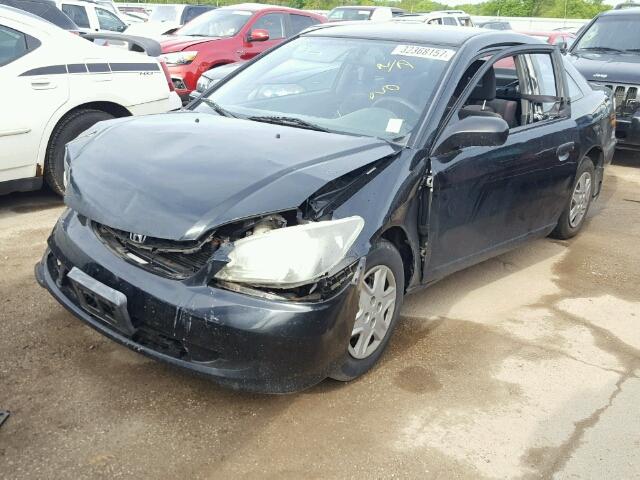 1HGEM22125L047436 - 2005 HONDA CIVIC DX V BLACK photo 2