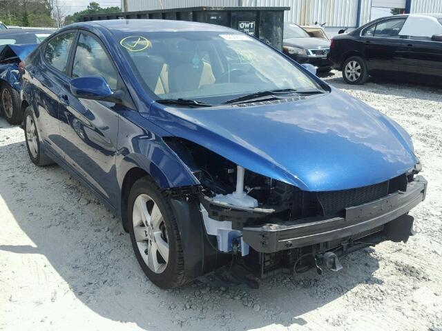 KMHDH4AE8DU878412 - 2013 HYUNDAI ELANTRA GL BLUE photo 1