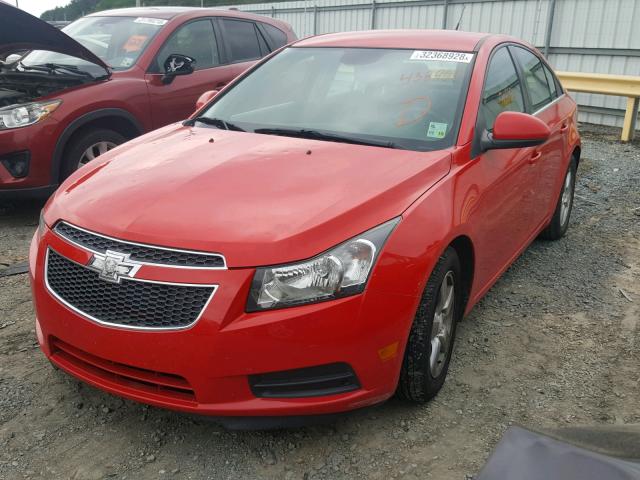 1G1PC5SB1E7438860 - 2014 CHEVROLET CRUZE LT RED photo 2