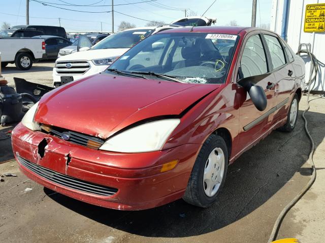 1FAFP33P5YW391824 - 2000 FORD FOCUS LX BURGUNDY photo 2