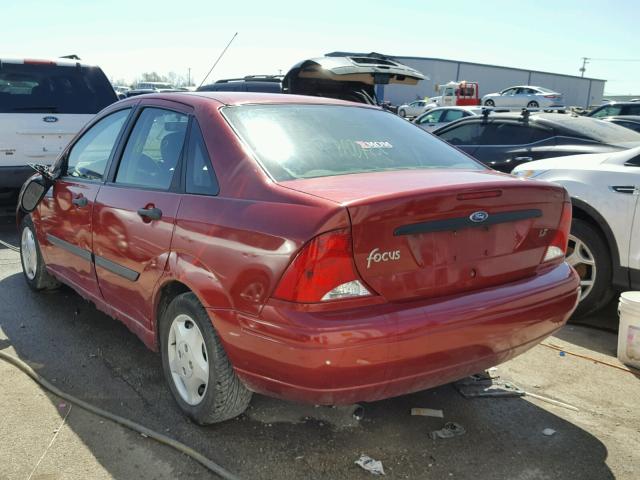 1FAFP33P5YW391824 - 2000 FORD FOCUS LX BURGUNDY photo 3