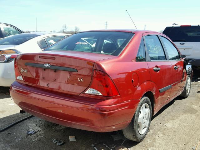 1FAFP33P5YW391824 - 2000 FORD FOCUS LX BURGUNDY photo 4