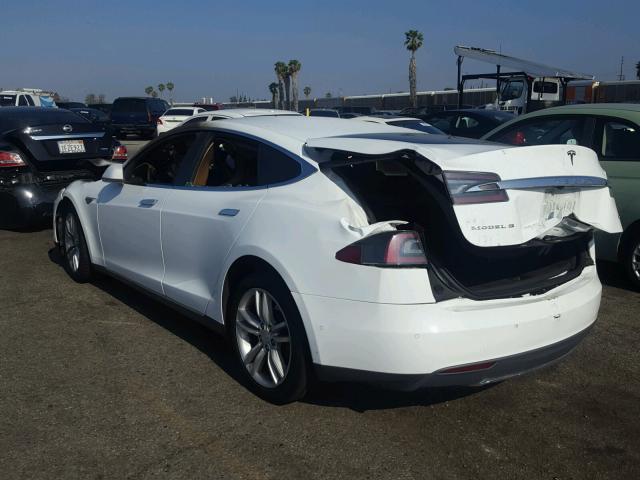 5YJSA1E10FF102552 - 2015 TESLA MODEL S WHITE photo 3