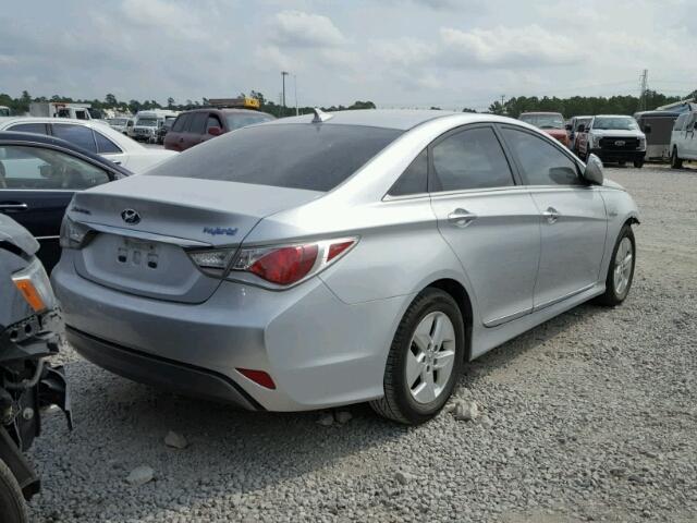 KMHEC4A44BA003482 - 2011 HYUNDAI SONATA HYB SILVER photo 4