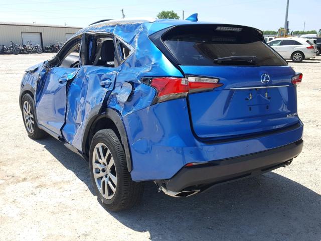 JTJYARBZXG2026309 - 2016 LEXUS NX 200T BLUE photo 3