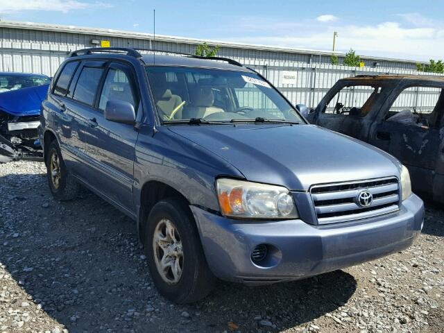 JTEGD21A940093267 - 2004 TOYOTA HIGHLANDER BLUE photo 1