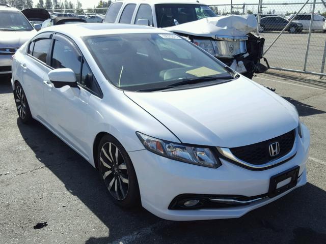 19XFB2F90EE202891 - 2014 HONDA CIVIC EXL WHITE photo 1