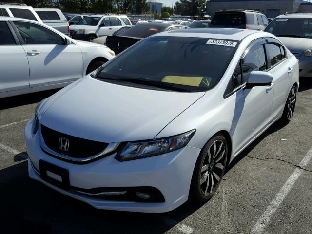 19XFB2F90EE202891 - 2014 HONDA CIVIC EXL WHITE photo 2