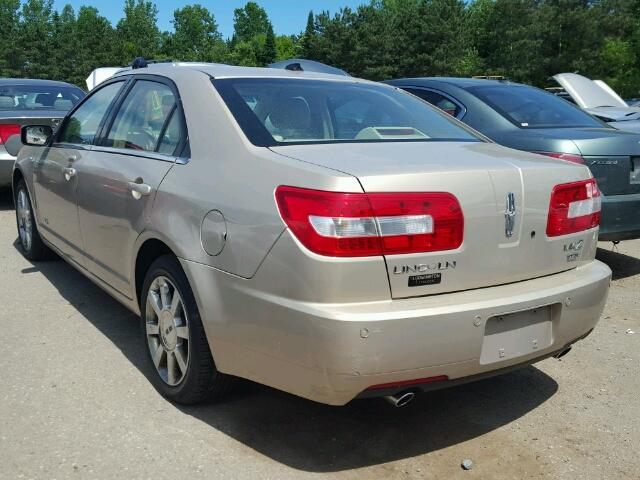 3LNHM28T68R637175 - 2008 LINCOLN MKZ GOLD photo 3