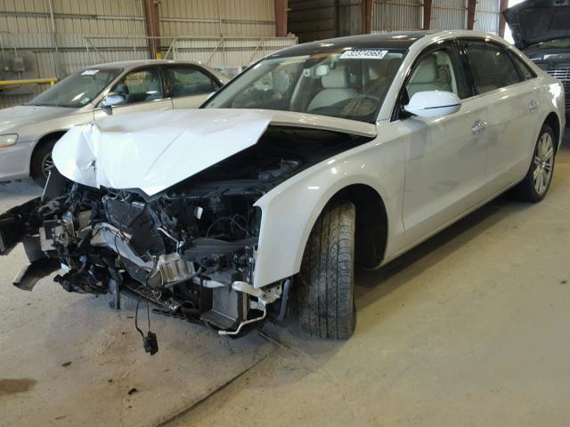 WAU3GAFD6FN030296 - 2015 AUDI A8 L QUATT WHITE photo 2