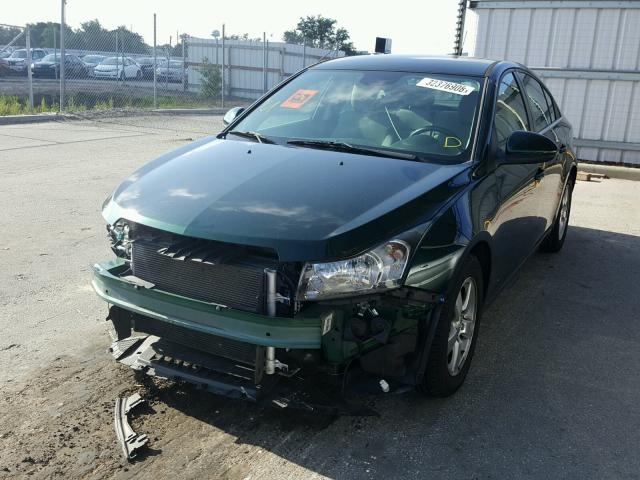 1G1PC5SB2E7180770 - 2014 CHEVROLET CRUZE LT GREEN photo 2