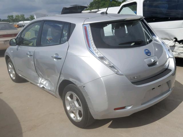 JN1AZ0CP1CT022002 - 2012 NISSAN LEAF SV SILVER photo 3