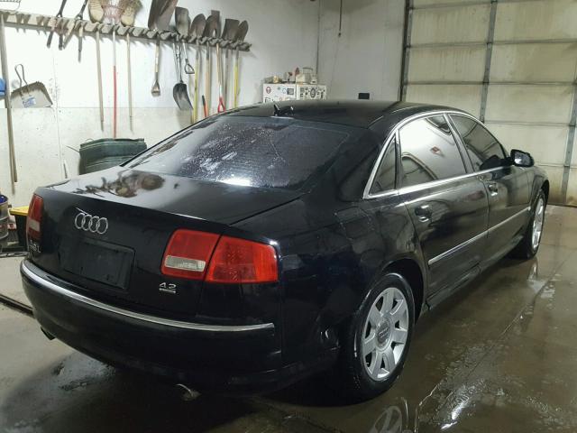 WAUML44E34N022747 - 2004 AUDI A8 L QUATT BLACK photo 4