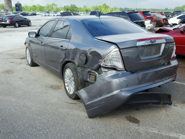 3FADP0L38AR234834 - 2010 FORD FUSION HYB GRAY photo 3