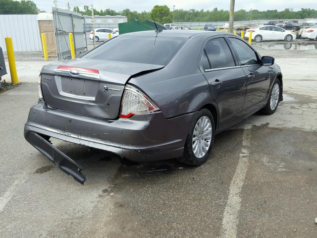 3FADP0L38AR234834 - 2010 FORD FUSION HYB GRAY photo 4