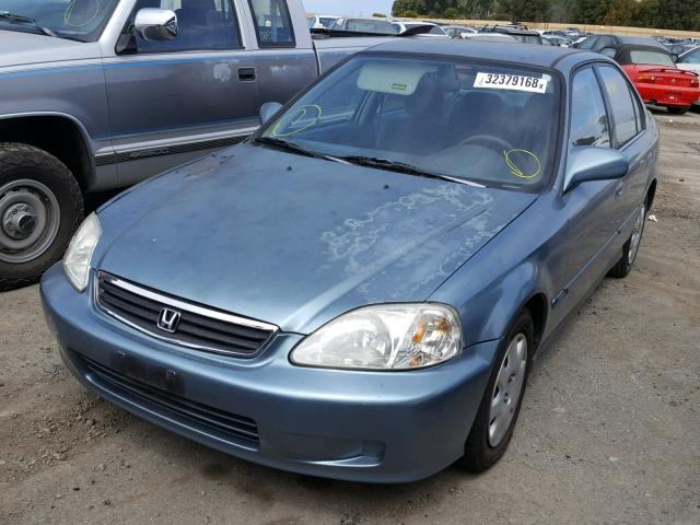 2HGEJ6616YH517172 - 2000 HONDA CIVIC BASE TEAL photo 2