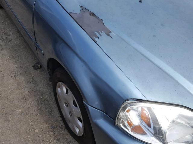 2HGEJ6616YH517172 - 2000 HONDA CIVIC BASE TEAL photo 9