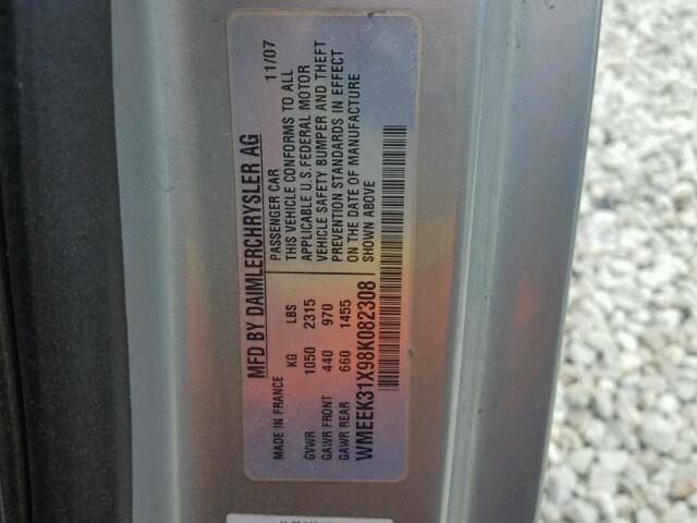 WMEEK31X98K082308 - 2008 SMART FORTWO PAS 黄色 照片 10