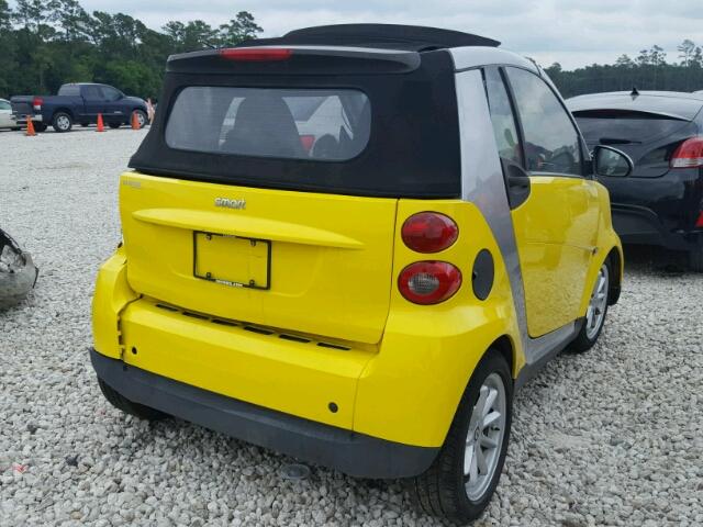 WMEEK31X98K082308 - 2008 SMART FORTWO PAS 黄色 照片 4