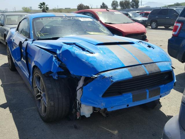 1FA6P8CF4H5296147 - 2017 FORD MUSTANG GT BLUE photo 1