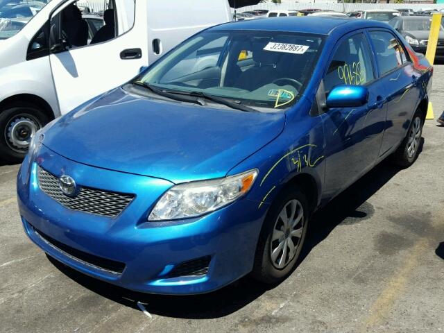 2T1BU4EE3AC256147 - 2010 TOYOTA COROLLA BLUE photo 2