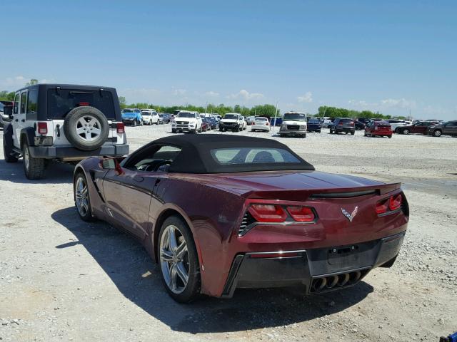 1G1YD3D77G5110646 - 2016 CHEVROLET CORVETTE S RED photo 3